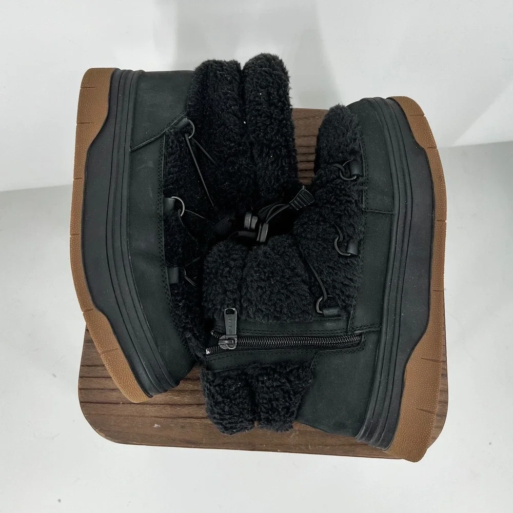 Pajar Canada Janie 2.0 Black Faux Fur Waterproof Winter Boots Womens 8.5 EU 39